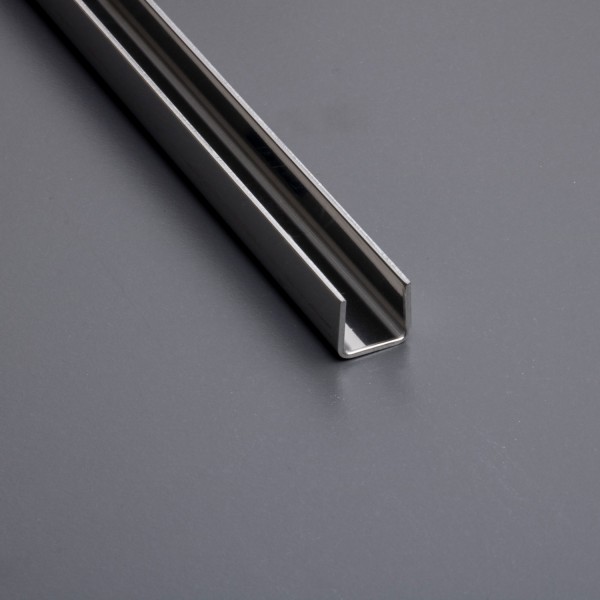 U-Profil / Glasprofil Edelstahl 220cm